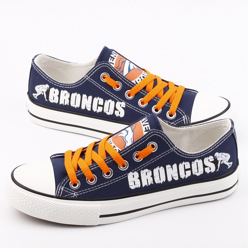 Women's Denver Broncos Repeat Print Low Top Sneakers 004